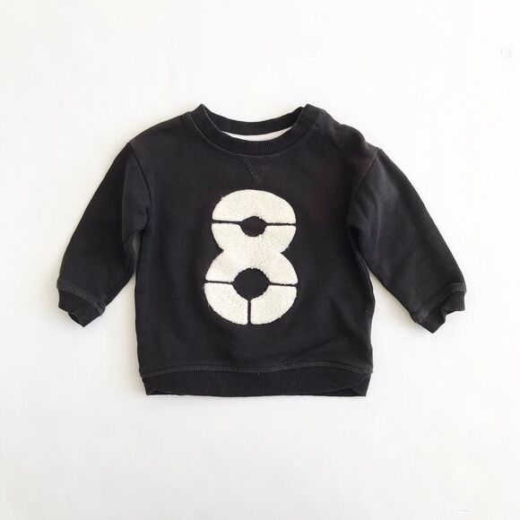 H&M gray 8 sweatshirt EUC  4-6 months - Picture 1 of 4